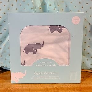 Layette by monica + andy - Organic Crib Sheet with Elephants
